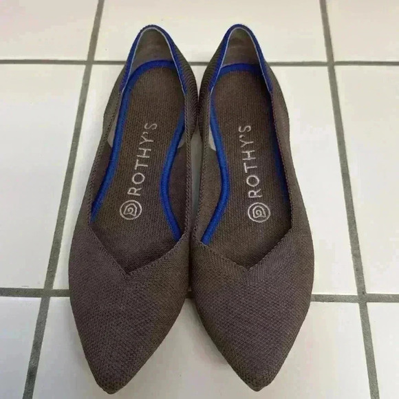 Rothy's Ponts in Mink Purple with Blue Heel Trim Size Women's 6 - Picture 2 of 7